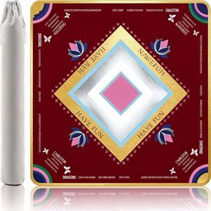 Tapis d'apprentissage de Mahjong américain de haute qualité, anti-bruit, avec sac de transport noir, pour table, antidérapant, bleu - Product Image 3