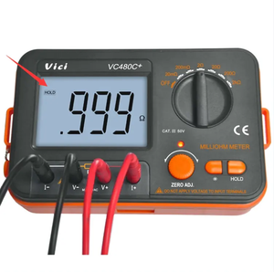 Milliohmmètre numérique et testeur de faible résistance Vici VC480C+ avec précision de 0,1 %, plage 0,1 M-2000, affichage LED - Product Image 5