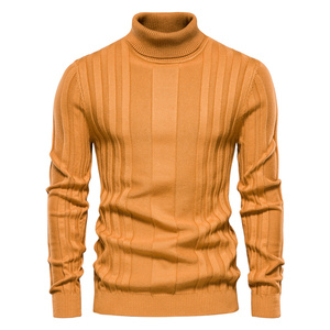 Maglione <span class=keywords><strong>girocollo</strong></span> Slim Slim a collo alto da <span class=keywords><strong>uomo</strong></span> lavorato a maglia tinta unita maglione caldo stile coreano stampa maniche lunghe - Product Image 3