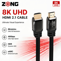 Câble Ultra Haute Vitesse 2.1 8K 48 Gbps avec Gaine en Nylon et Blindage Combiné pour Moniteur et Projecteur - Usine OEM/ODM