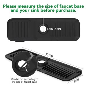 Hotsale Kitchen Bathroom Silicone Sink Faucet <b>Drain</b> Mat Foldable Water Catcher Mat Silicone Sink Faucet Splash <b>Guard</b> Absorben - Product Image 2