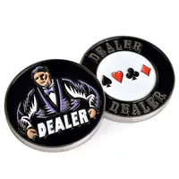 Özelleştirmek Golf profesyonel Premium Poker fişi seti altın 3D Metal hatıra poker Chip özel