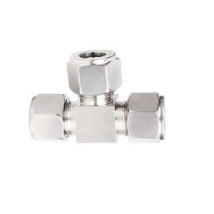 Raccord de tube en T de compression en acier inoxydable 304/316 pour source d'air de pétrole et de gaz et tube en cuivre pour basse pression (1/8 \ "-1/<span class=keywords><strong>2</strong></span> \") - Product Image 3