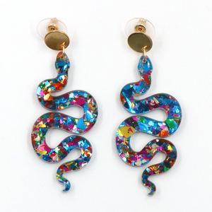Personalizado serpiente espeluznante Halloween acrílico colgante pendiente joyería para mujeres directo de fábrica - Product Image 2