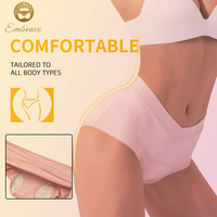 Bragas taille haute en forme de V en coton biologique, sous-vêtements menstruels étanches pour Incontinence à flux important