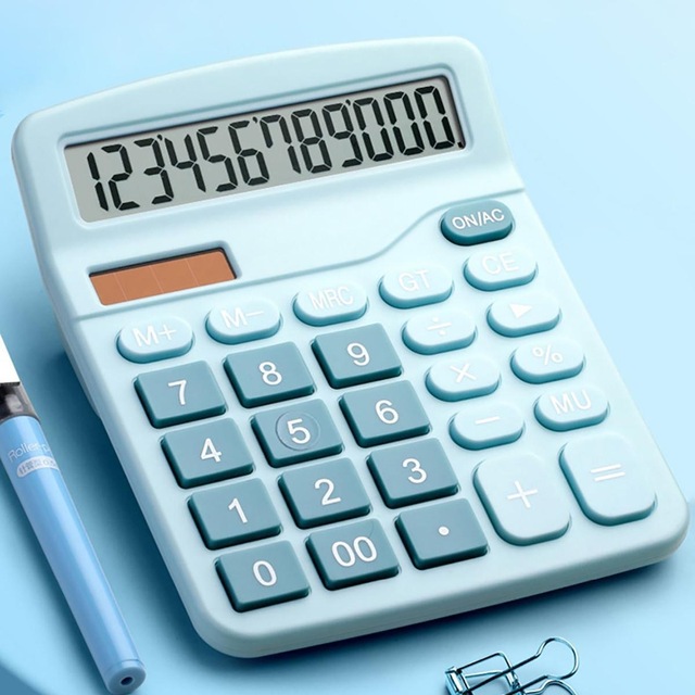 12-digit Solar Dual-source Plastic Desktop Calculator Model 837 for Financial Accounting Office Use Wholesale