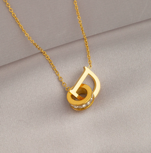 Wholesale Women's Niche Design Stainless Steel Pendant <strong>Necklace</strong> 18K <strong>Gold</strong> Plated Trendy Style Collarbone Chain <strong>Necklace</strong> Jewelry - Product Image 6