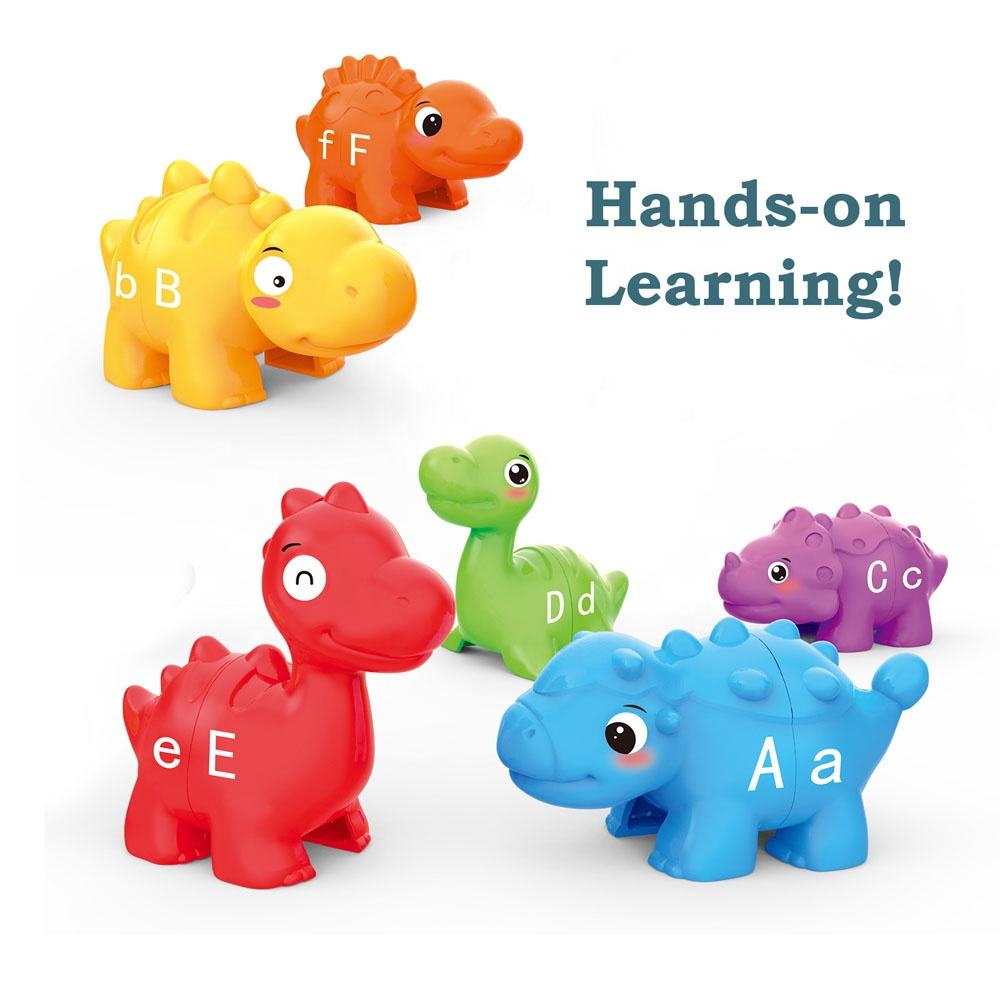 Dinosaurier Lernspielzeug - Alphabet & Zahlen | Montessori Sortierspiel Für Kinder