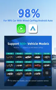 Ai Adaptador automático sem fio USB para carrinho de carro com fio carplay sem fio para plug e play de tela de carro de fábrica