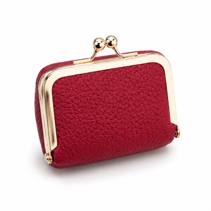 Sac à bijoux carré en cuir écologique Ele Queen, mini pochette portable à fermeture Kiss Lock avec doublure douce pour organiser les bijoux de voyage - Product Image 6