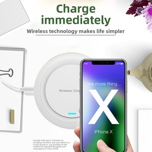 Base de Carga Inalámbrica Rápida de 15W, Compatible con Qi, con Indicador LED, Universal para iPhone, <span class=keywords><strong>Samsung</strong></span> y Teléfonos Android - Product Image 3