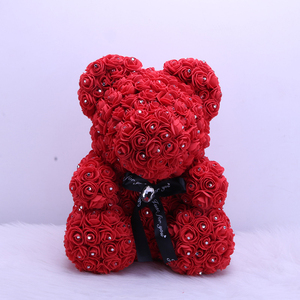 Déco Boutique Mini Rose Mousse Nounours Fleurs Saint Valentin Cadeau Fleur <span class=keywords><strong>Ours</strong></span> Pour Cimetière - Product Image 4