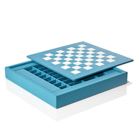 Meilleures ventes : Coffret de rangement spécial en cuir PU de luxe pour jeu d'échecs et de backgammon, avec plateau triple