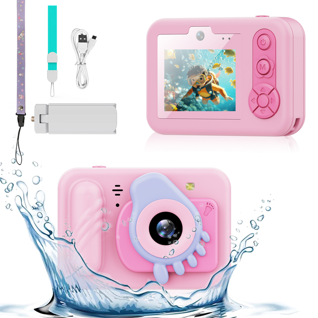 Waterproof Children's Camera 1080P HD Video Kids Waterproof Digital Camera Children's Camera Toys for Girls & Boys Play Games