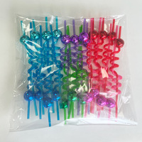 Pailles de fête réutilisables en plastique style disco des années 70 (sans mousse)