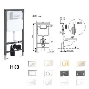 Tanque oculto moderno, montado en la pared, ahorra espacio, inodoro colgante, artículos sanitarios, tornado, inodoro de cerámica colgado en la pared - Product Image 5