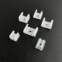 Clip de fixation transparent pour bande LED, clips de montage en plastique pour bande LED pour éclairage intérieur et extérieur, installation sécurisée de la bande lumineuse