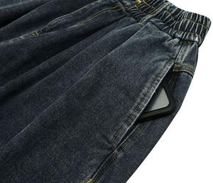 <span class=keywords><strong>Pantaloni</strong></span> a Gamba Larga Stile Retrò da <span class=keywords><strong>Uomo</strong></span>, Jeans Larghi a Gamba Dritta Lavati, <span class=keywords><strong>Pantaloni</strong></span> a Carota - Product Image 4