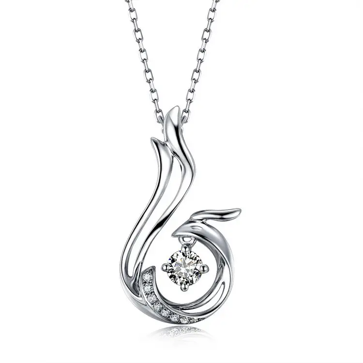 Pendentif Phoenix oiseau diamant doré femme, pièces, collier classique, pendentif clavicule, Animal, cadeau d'anniversaire