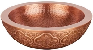 Fournisseurs de gros Lavabo de salle de bain en cuivre fait à la main Lavabo de salle de bain extérieur polonais antique pour hôtels et villas - Product Image 6