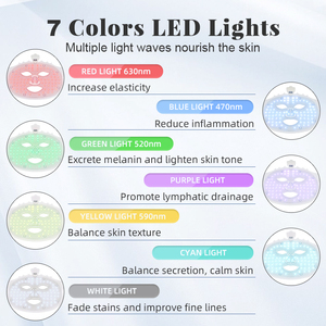 Máscara Facial de Terapia de Luz <span class=keywords><strong>LED</strong></span> Económica, <span class=keywords><strong>7</strong></span> <span class=keywords><strong>Colores</strong></span>, Rejuvenecimiento de la Piel con Fotones, Máscara de Belleza Facial para Antienvejecimiento y Eliminación de Arrugas, Uso Doméstico - Product Image 3