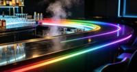 Tira de Luz LED RGBIC de 360 Grados, Extrusión de Silicona Negra de 22 mm sin Costuras, LED de Alta Luminosidad con Cambio de Color y Atenuación