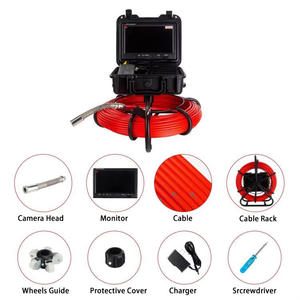 Système de caméra d'<span class=keywords><strong>inspection</strong></span> des égouts 20m-7mm, caméra d'<span class=keywords><strong>inspection</strong></span> des tuyaux endoscopique HD1080P 9 pouces avec marquage de longueur, localisateur émetteur 512HZ - Product Image 6