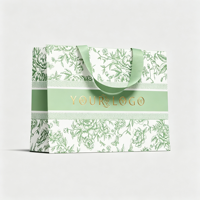 Sac de courses en carton ivoire recyclable de haute qualité avec poignée invisible 190-230 g/m² Logo personnalisé imprimé à l'écran