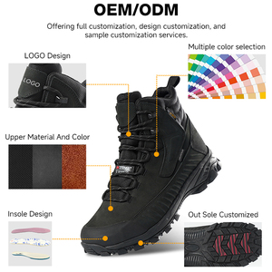 Bottes de randonnée en montagne de haute qualité garanties, OEM ODM, logo personnalisé, semelle en caoutchouc antidérapante - Product Image 5
