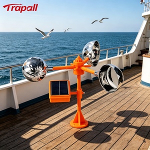 Dispositif anti-pigeons rotatif à 360° pour bateaux et extérieur ° Répulsif solaire réfléchissant pour oiseaux - Product Image 1