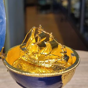 Wholesale Fast Shipping Blue Global Retro Egg-Shaped <b>Small</b> Ornament <b>Box</b> with Boat Creative Home Decor <b>Gift</b> - Product Image 6