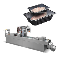 Multifunctionele Verpakkingsmachines Voor Vlees, Dlz Stijve Kippenvlees Thermovormende Verpakkingsmachine Voor Plakkerig Vlees Met Gasvulling