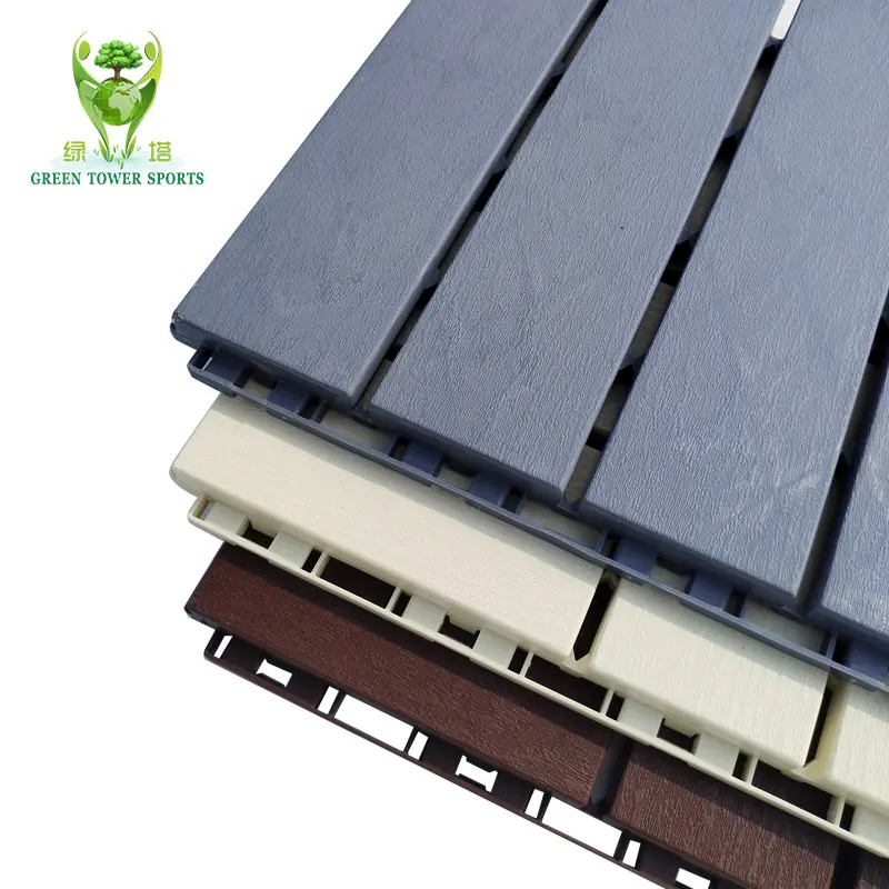 boards 3d embossed eco friendly durable wood plastic composite interlock diy decking tiles