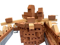 Kits de Modelos de Ladrillos en Miniatura para Niños - Bloques de Construcción Educativos y Seguros para Mesa de Arena y Micropaisajes