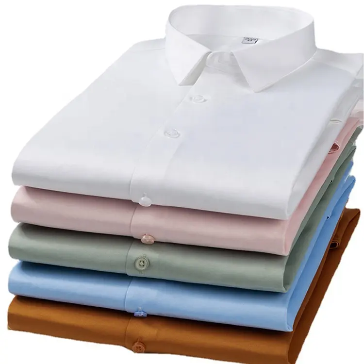 Best sales custom eco-friendly fabric plus size pink shirt casual shirt dress shirts for men