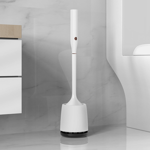Brosse nettoyante pour toilettes en silicone, brosse et support pour cuvette des toilettes, ensemble de brosse électrique sans - Product Image 4