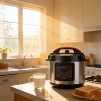 Autocuiseur Électrique Intelligent Portable de Haute Qualité 5L 6L en Acier Inoxydable Multifonctionnel avec Écran LED et Tasse de Mesure