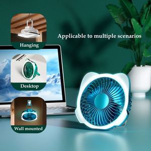 Ventilateur miniature portable rechargeable 2024 à 5 vitesses avec lumière nocturne - Product Image 3