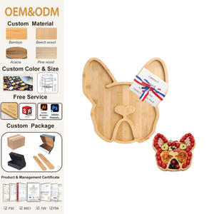 SINCERE planche à <span class=keywords><strong>fromage</strong></span> bouledogue français 12 "pouces Extra Large bambou jetable drôle <span class=keywords><strong>plateau</strong></span> de service apéritif <span class=keywords><strong>plateau</strong></span> chien cadeau - Product Image 1