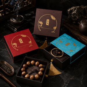 Elegante Caja de Joyería con Borlas y Cajón Extraíble, Empaque Premium para Anillos, Pendientes, Colgantes y Pulseras, para Tiendas de Regalos y Empaque - Product Image 1