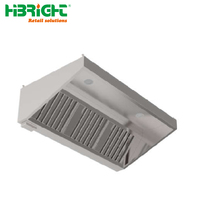 Hotte d'extraction murale professionnelle Highbright en acier inoxydable pour cuisines commerciales, système de ventilation robuste pour hôtels et restaurants