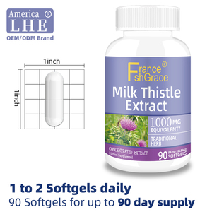 Nutraceutical Milk Thistle Extract <b>Supplement</b> Manufacturer Vegan 1000 mg for <b>Liver</b> Support 90 Milk Thistle Extract Softgels - Product Image 3