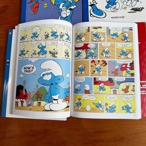 Lot de 8 bandes dessinées illustrées en couleur <span class=keywords><strong>3</strong></span>-en-1 <span class=keywords><strong>Les</strong></span> Schtroumpfs – Livres d'histoires illustrés pour l'apprentissage précoce de l'anglais, reliure piquée à cheval, impression offset - Product Image 5
