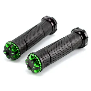 22mm 7/8 "Handle Grips Universal Liga de Alumínio do Guiador Aperto De Borracha Modificada Acessórios Da Motocicleta