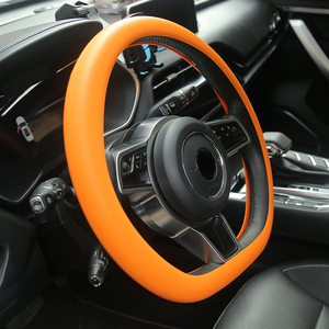 Accessoires de voiture de couverture de silicone de <span class=keywords><strong>volant</strong></span> de voiture de modèle de litchi-emballage et <span class=keywords><strong>logo</strong></span> personnalisés disponibles - Product Image 1