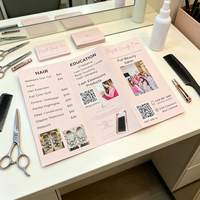 Impression en gros de dépliants promotionnels personnalisés pour salons de beauté, papier laminé 157 g/m²