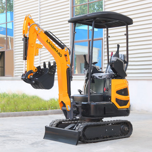 Miniexcavadoras de bajo consumo de combustible Landawrd, máquina excavadora de alta calidad con motor y gancho rápido inclinable, a la venta. - Product Image 1