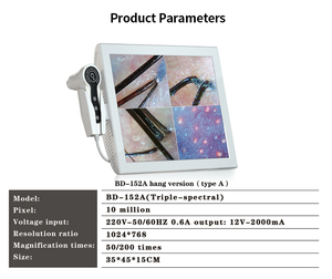 Détecteur de follicules pileux et de cuir chevelu portable 50X à 3 spectres, 10MP avec amplification 50x et 200x, détection trispectrale HD - Product Image 6