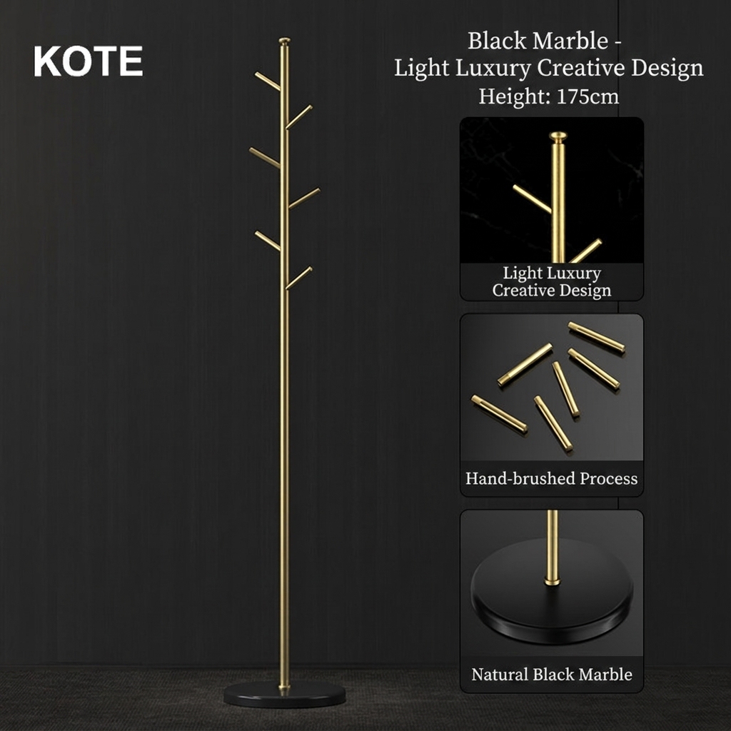 Black marble-light luxury creative 175cm