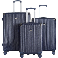 Valise de voyage rétro ABS Ensemble de 3 pièces Système de freinage antiblocage Valise d'ordinateur Ensemble de sacs à bagages